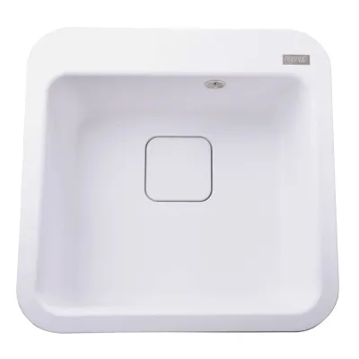Гранітна мийка Globus Lux BARBORA 510х510-А0007, білий